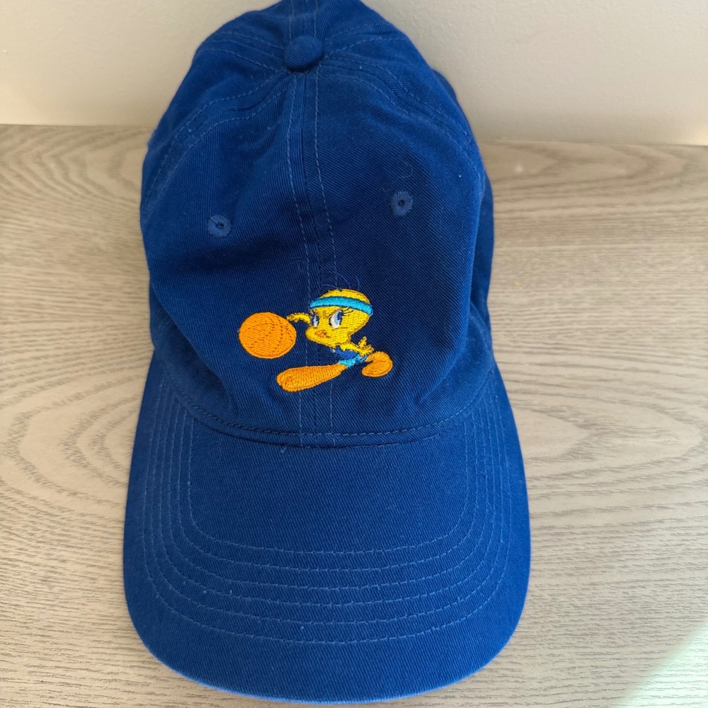 Looney Tunes‎ Tweety Basketball Adjustable Dad Hat Blue Embroidered